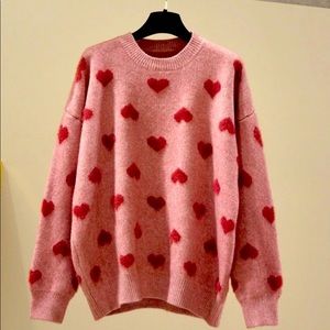 Fuzzy Heart Sweater